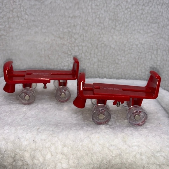 Build-A-Bear skates 2 pairs glitter multi colored and red with clear wheels - Picture 11 of 16
